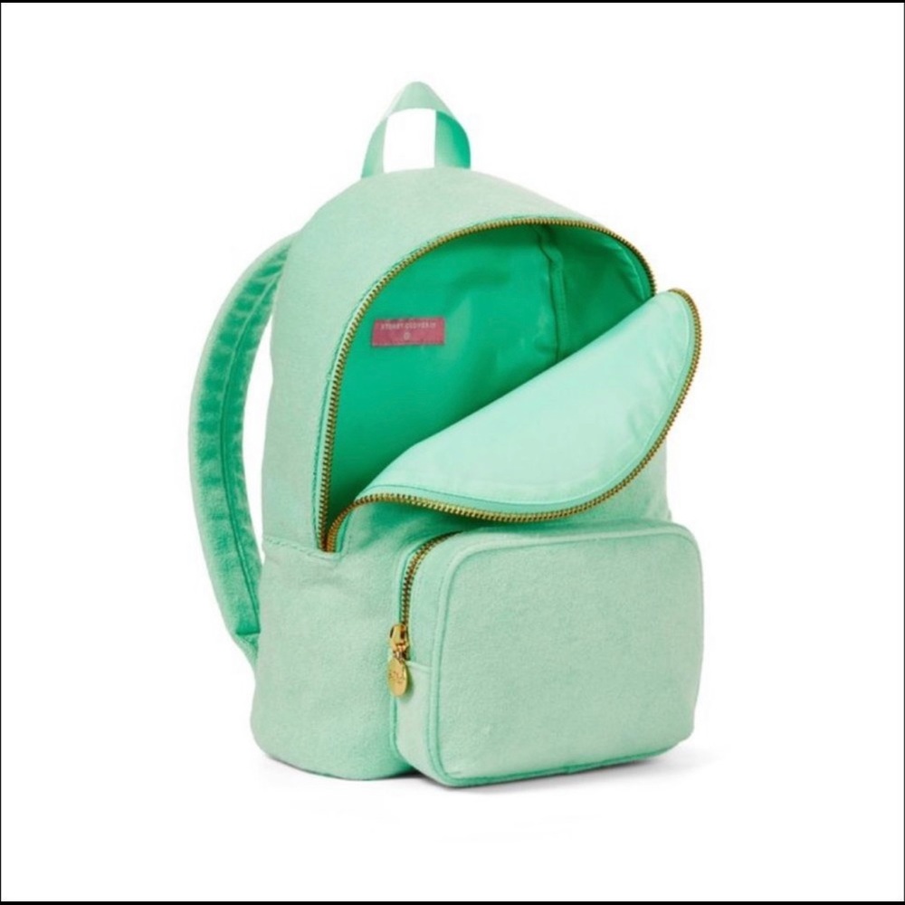 Stoney Clover Lane x Target Terry Cloth Mint Green Embossed Backpack LIMITED NWT